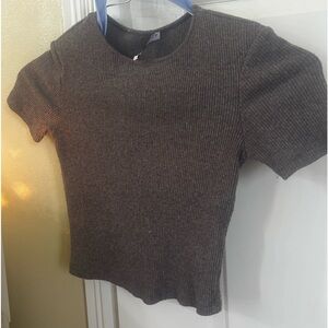 Zara gray cropped top